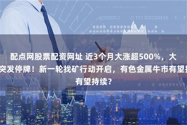 配点网股票配资网址 近3个月大涨超500%，大牛股突发停牌！新一轮找矿行动开启，有色金属牛市有望持续？